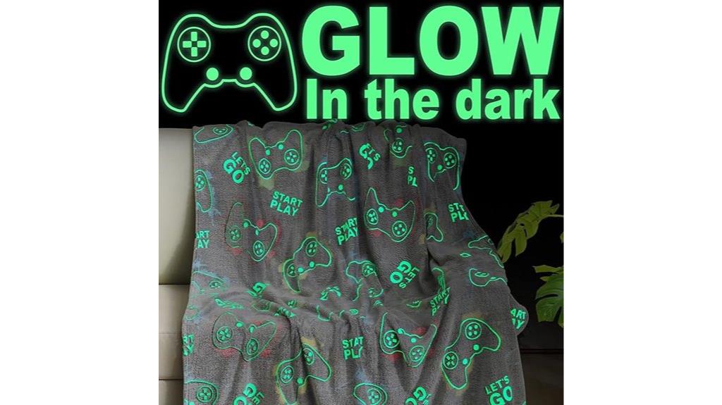 glow in the dark gaming blanket