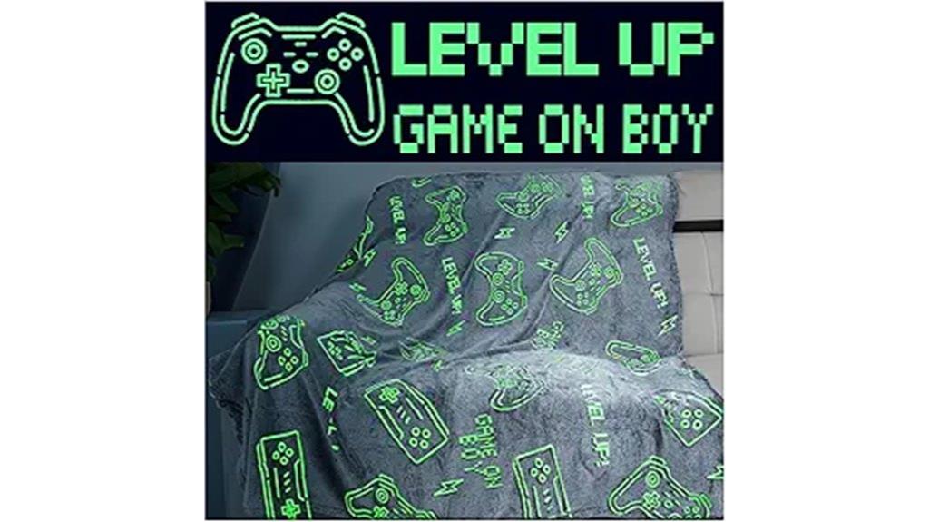 glow in the dark gaming blanket