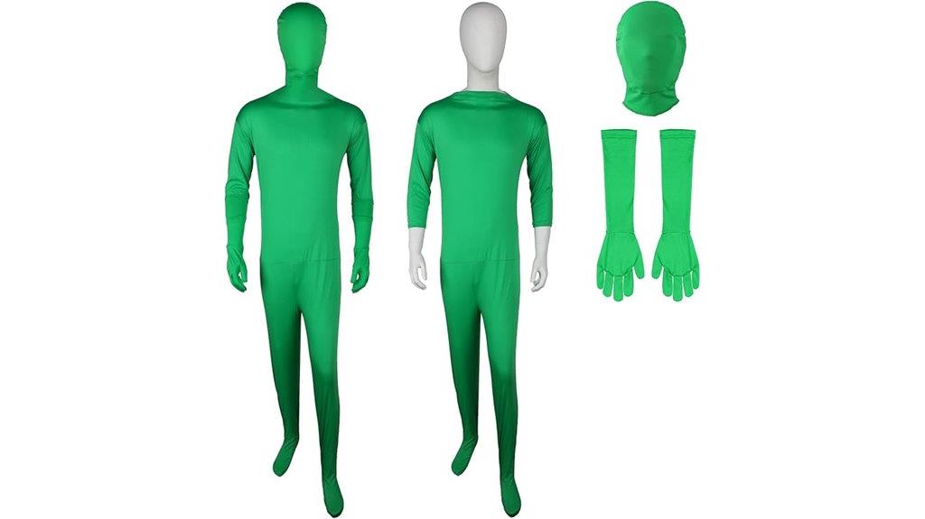green screen bodysuit gloves