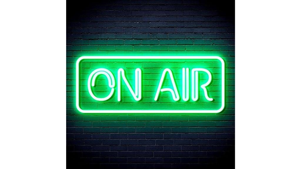 green silicone neon sign