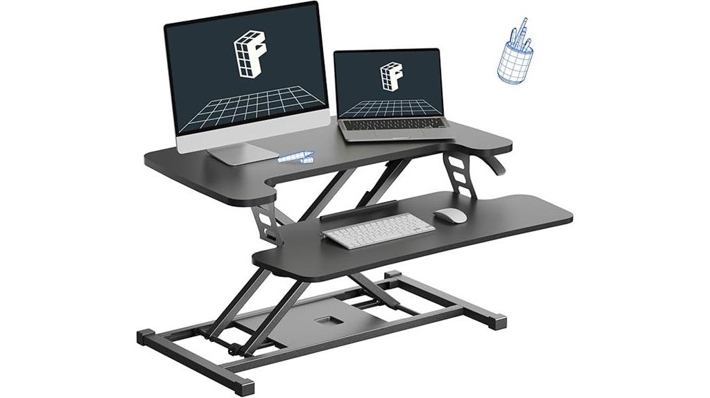 height adjustable sit stand desk