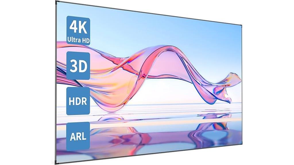 high resolution fixed frame screen