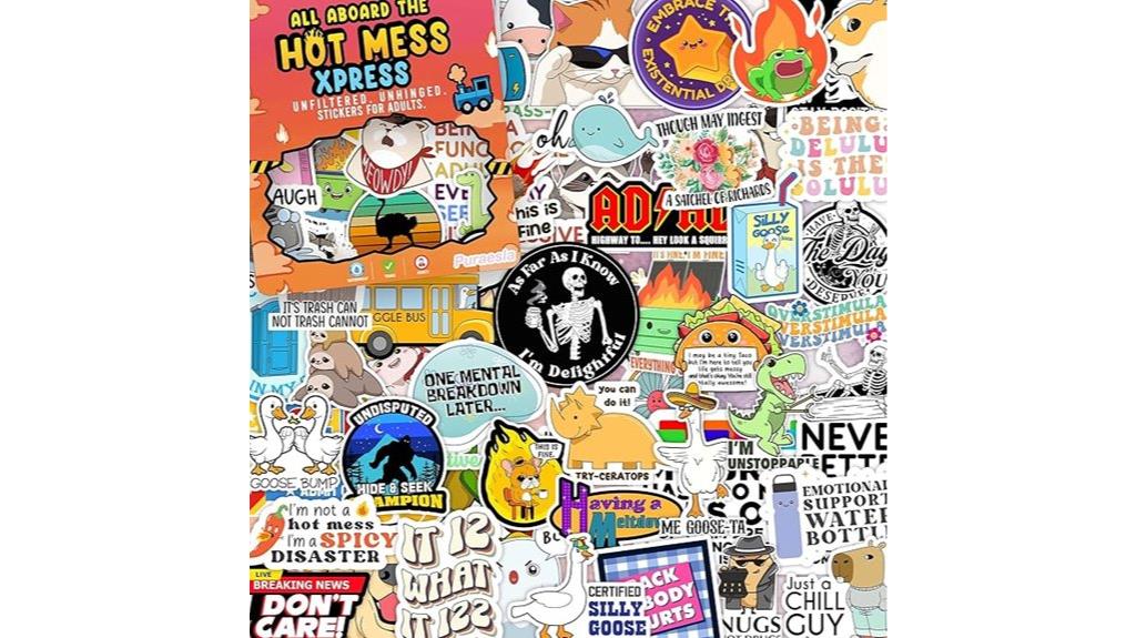 holographic waterproof sticker pack