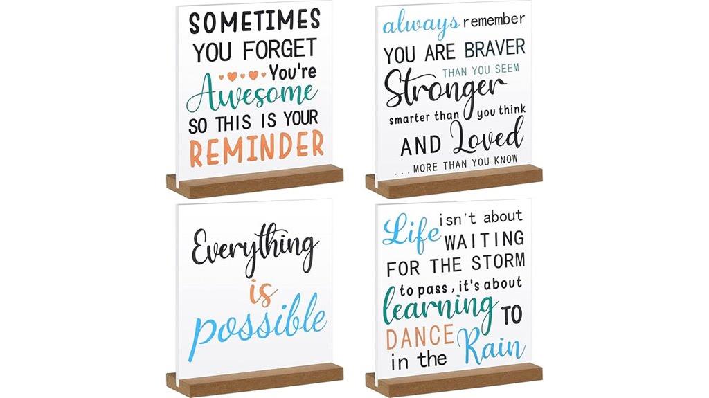 inspirational desk decor set