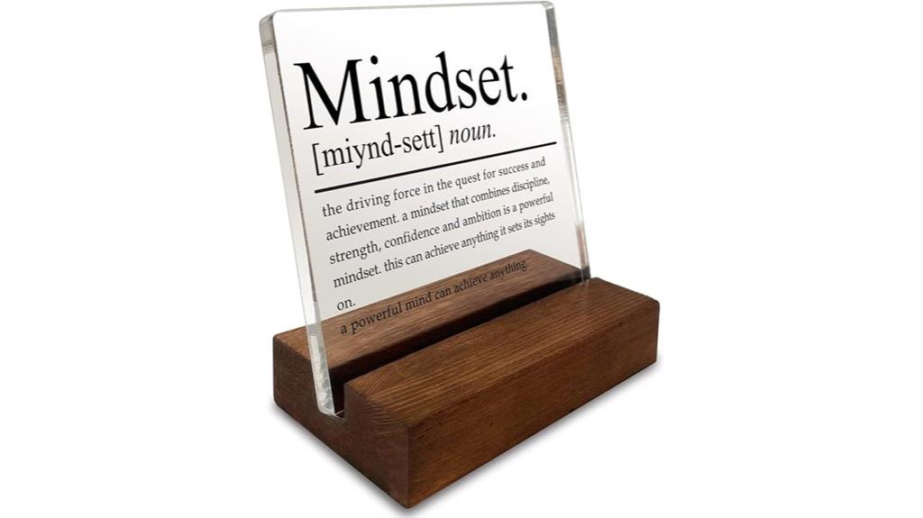 inspirational desk sign