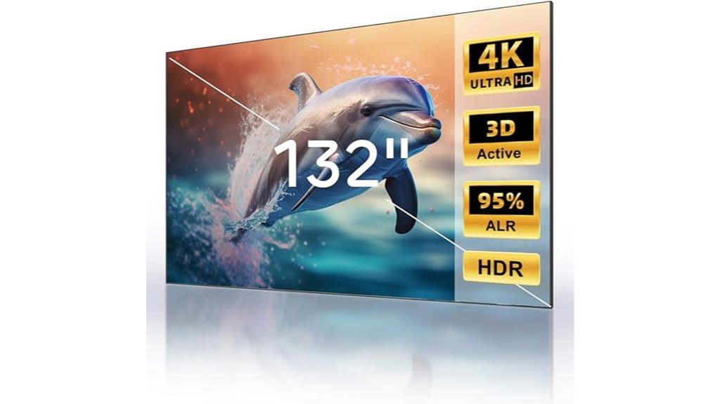 large 132 inch 4k uhd