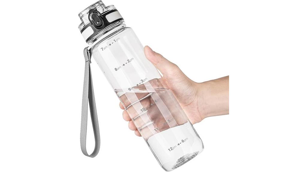 large 32 oz time stamped bottle