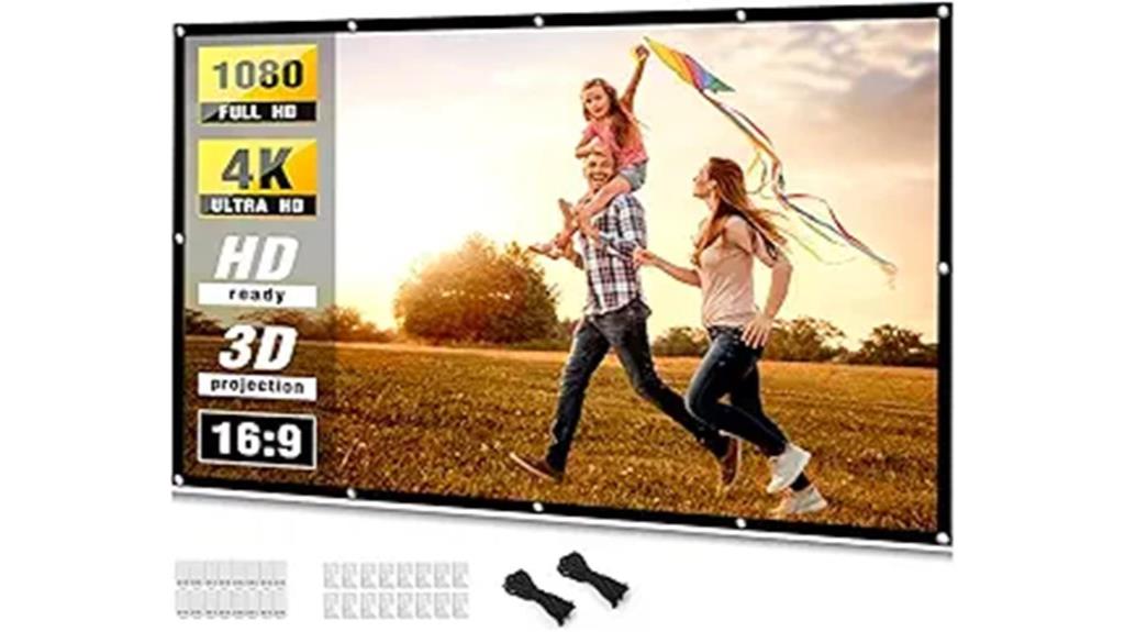 large 4k projector screen