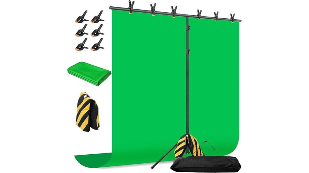 large green screen backdrop