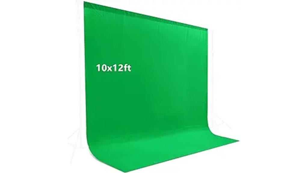 large green screen backdrop
