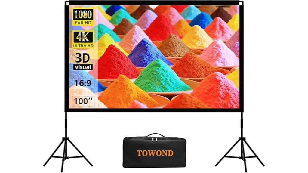 large portable projector screen