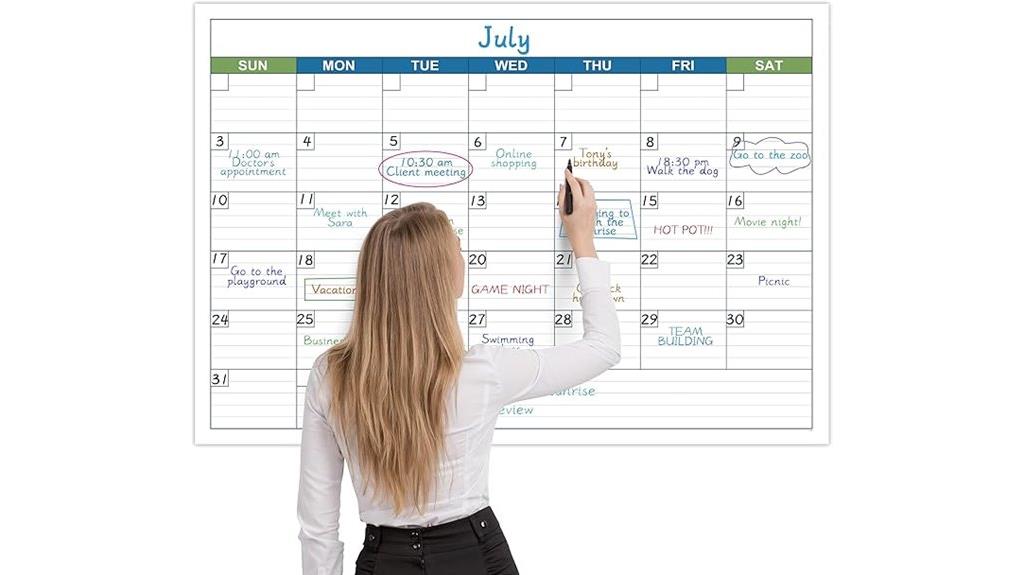 large undated calendar stickers