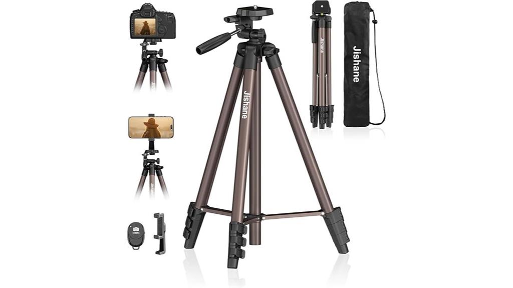 lightweight aluminum phone tripod