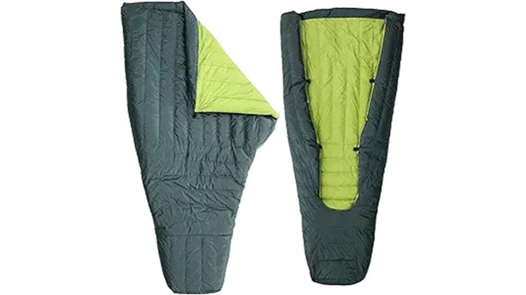 lightweight down sleeping quilt