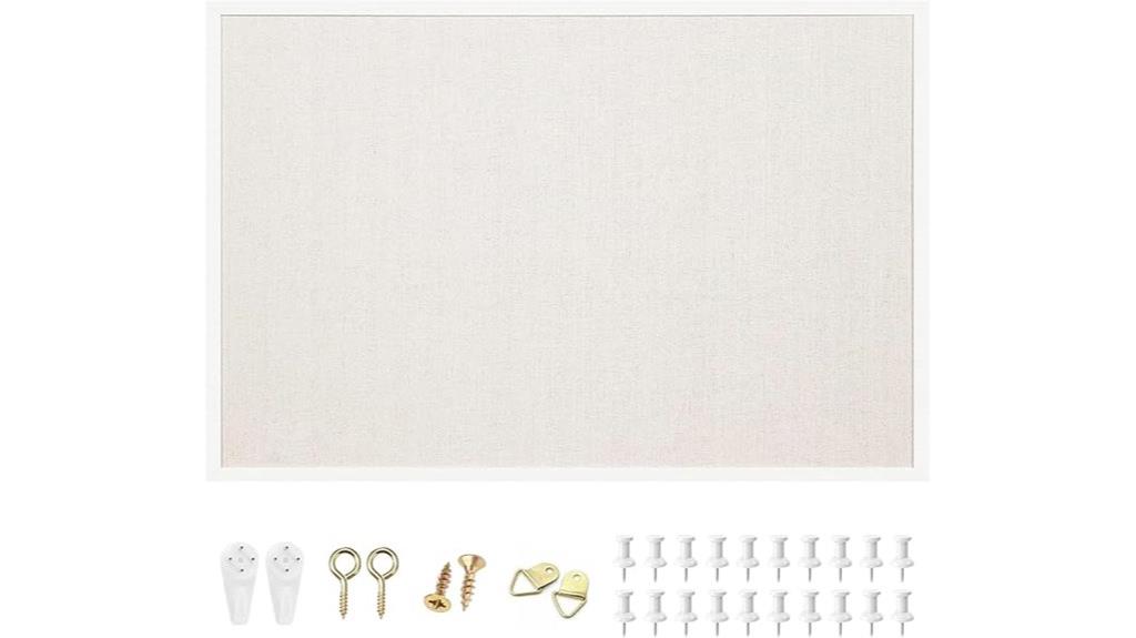 linen bulletin board frame