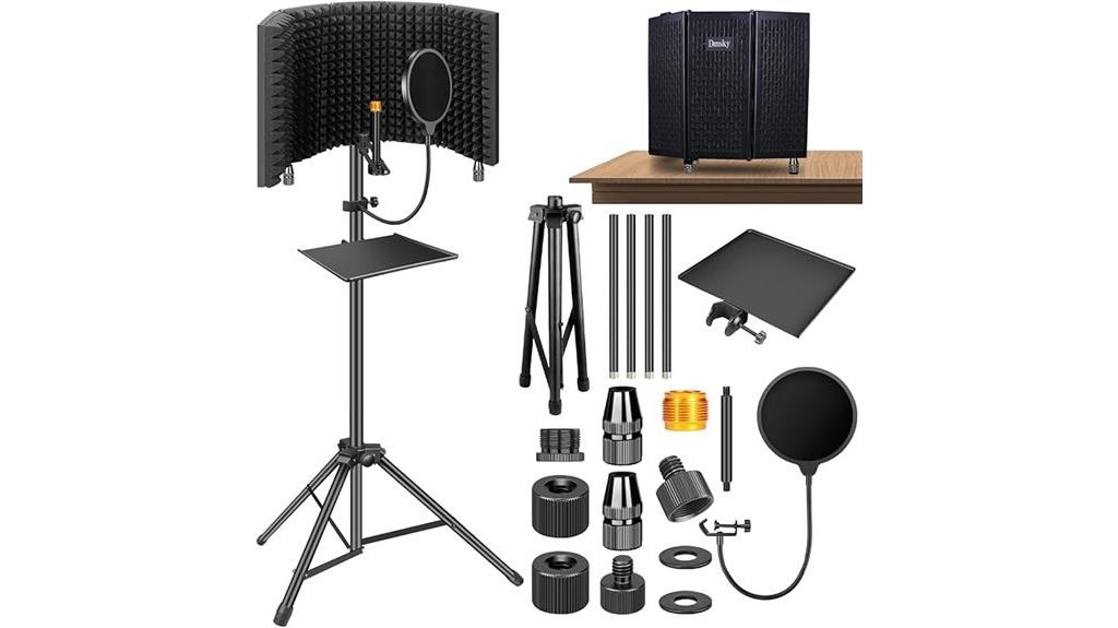 microphone shield with pop