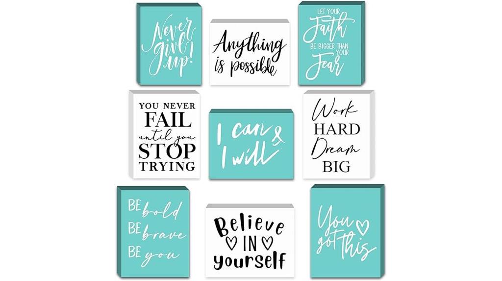 mini inspirational desk decor