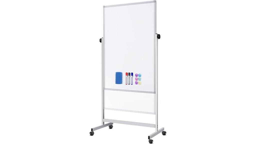 mobile double sided dry erase board