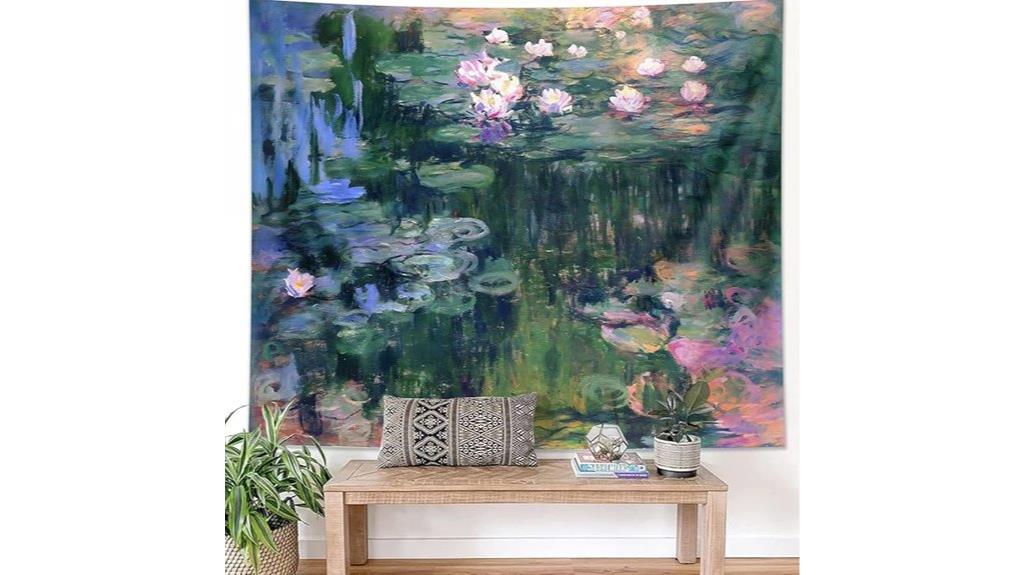 monet waterlily wall tapestry