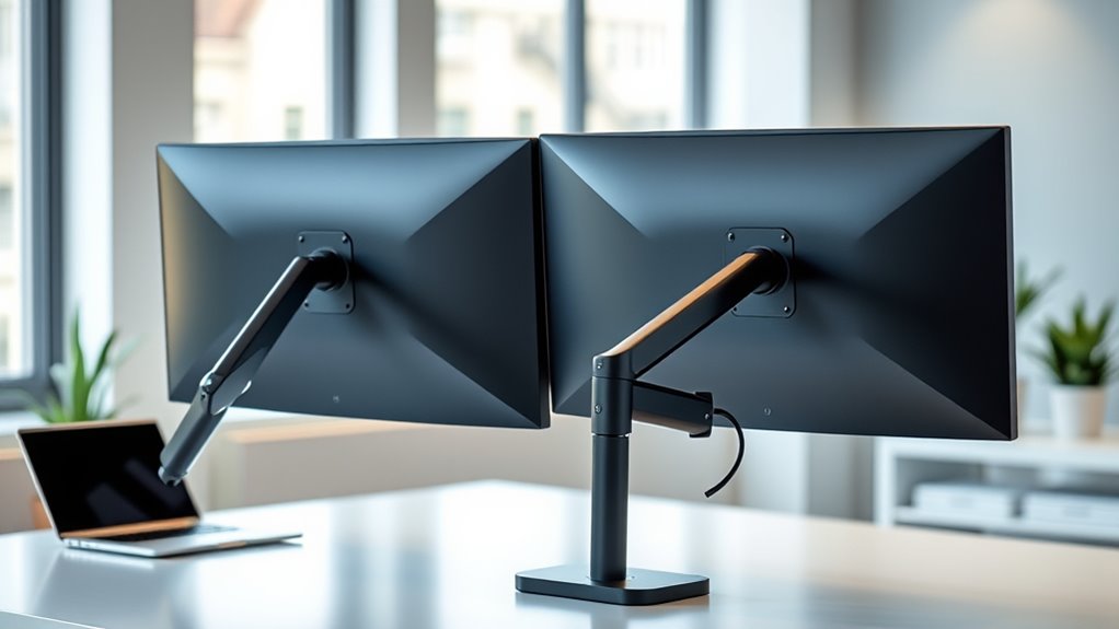 monitor arm compatibility and adjustability