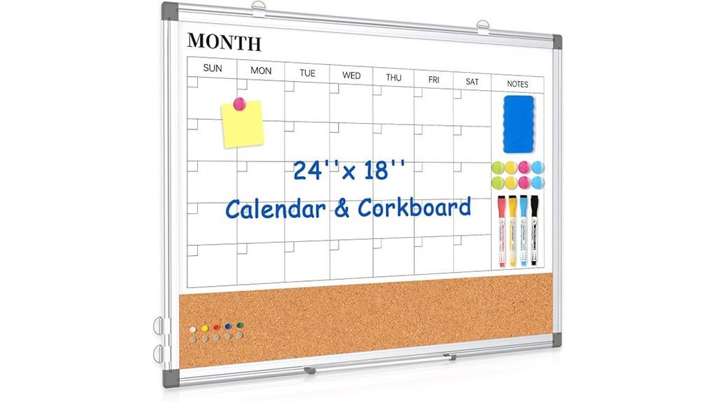 monthly whiteboard calendar combo