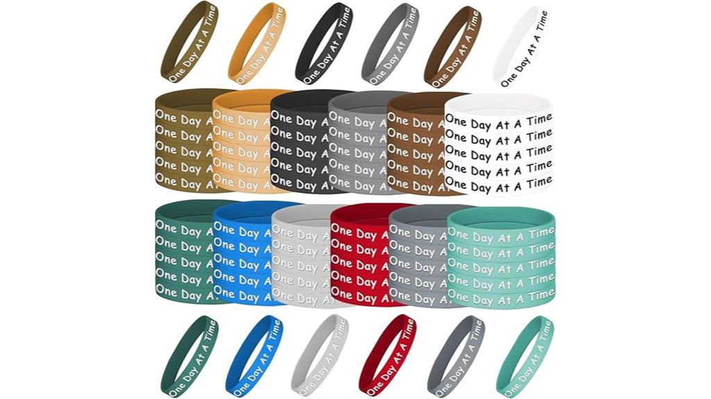 motivational silicone wristbands pack