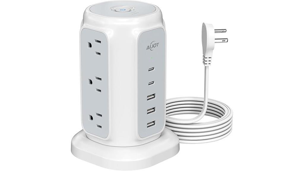nine outlets five usb