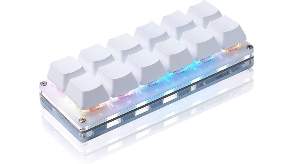 one handed programmable gaming keyboard