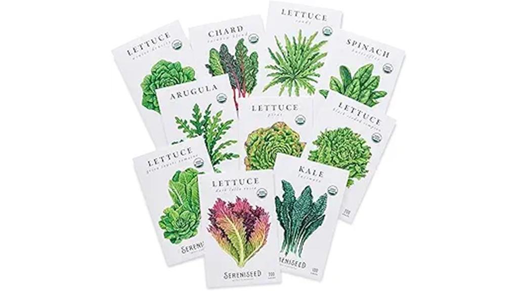 organic lettuce seed pack