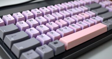pastel goth keyboard caps