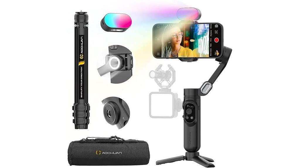 phone gimbal with lights