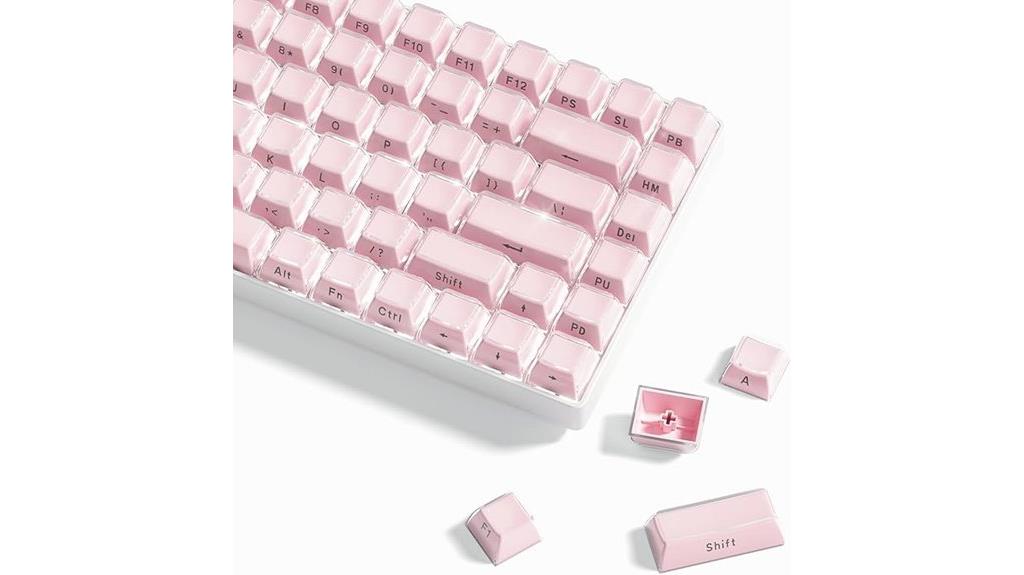 pink crystal jelly keycaps