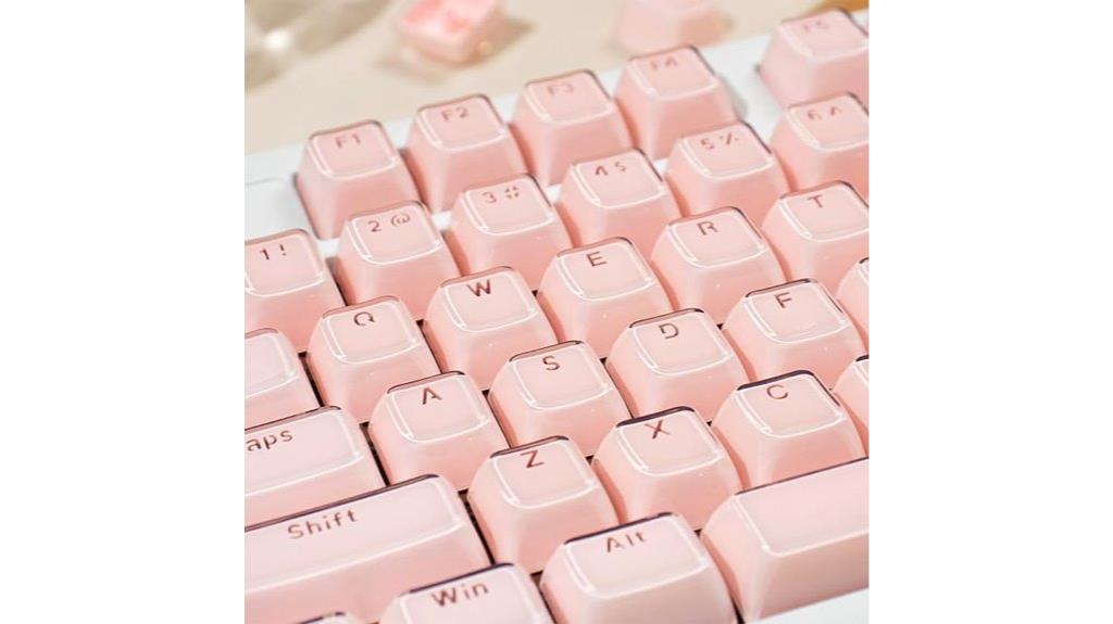 pink crystal jelly keycaps