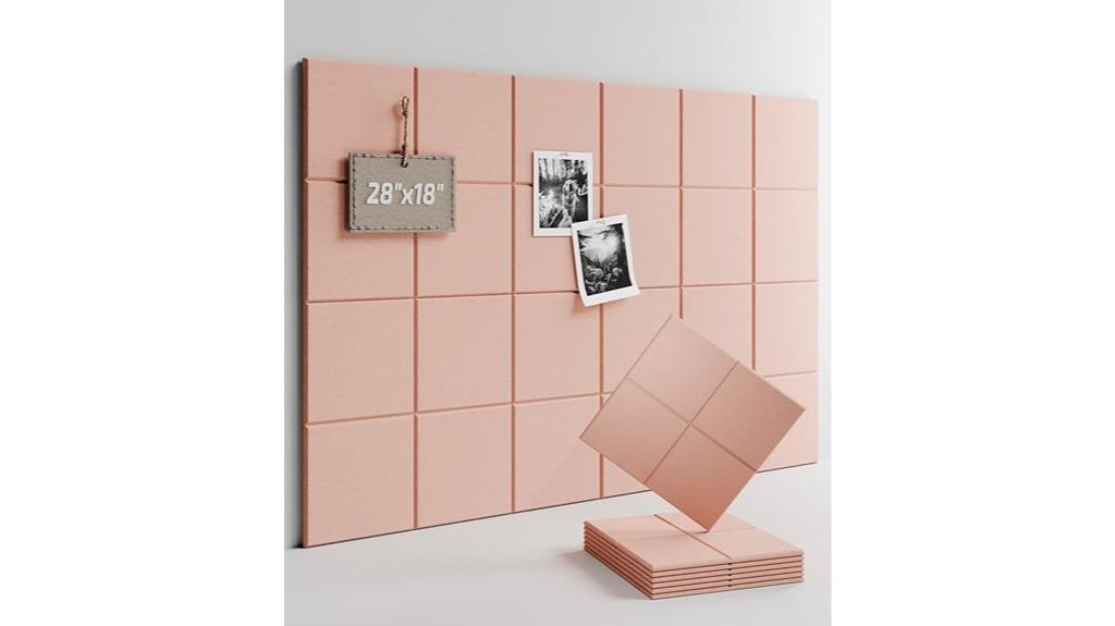 pink felt cork tiles