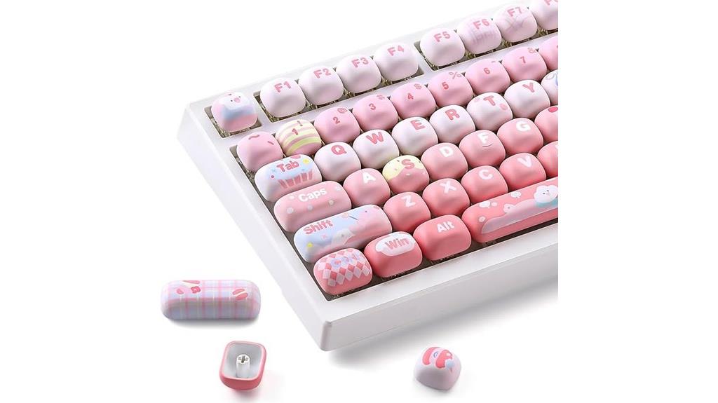 pink ice cream keycaps