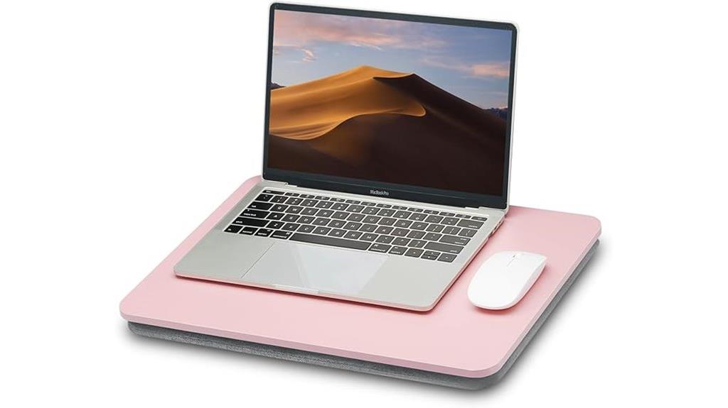 pink portable lap desk