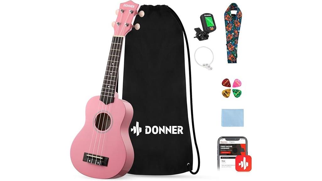 pink soprano beginner ukulele