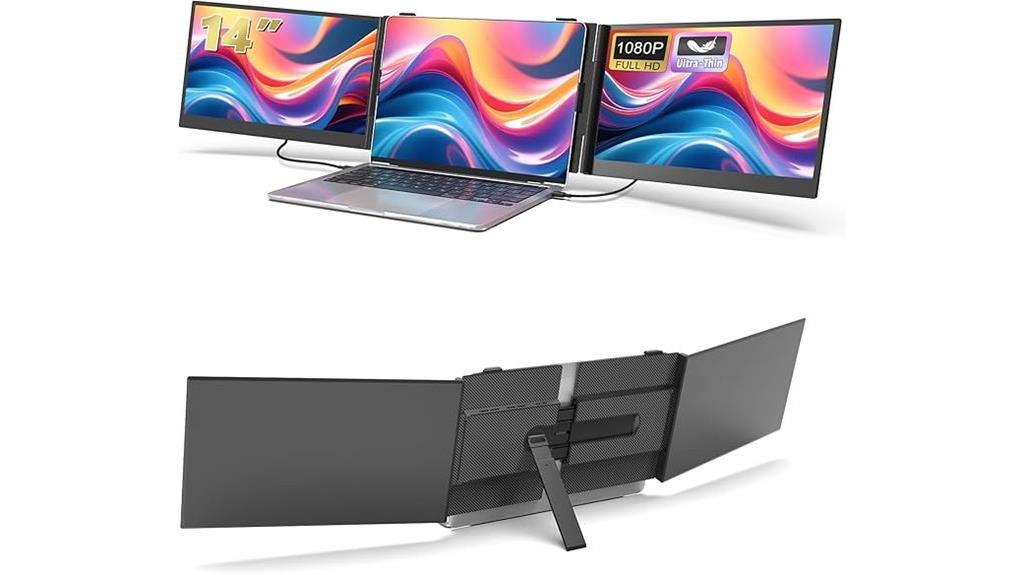 portable 14 inch dual monitors