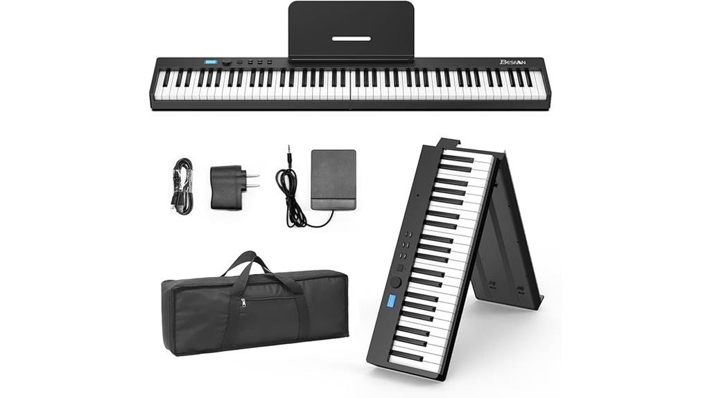 portable 88 key folding piano