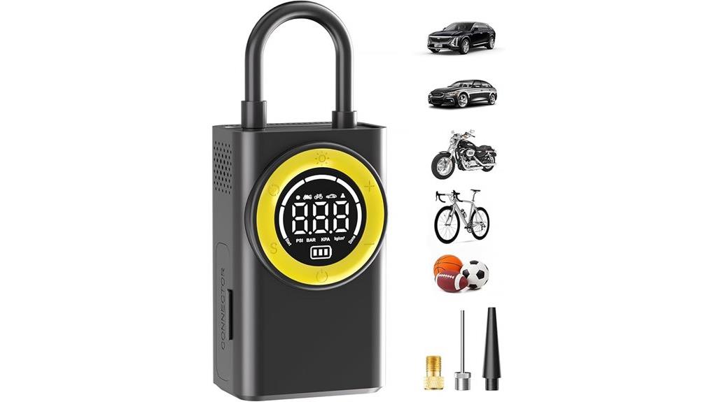 portable inflator with gauge