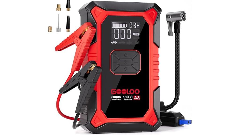 portable jump starter with air
