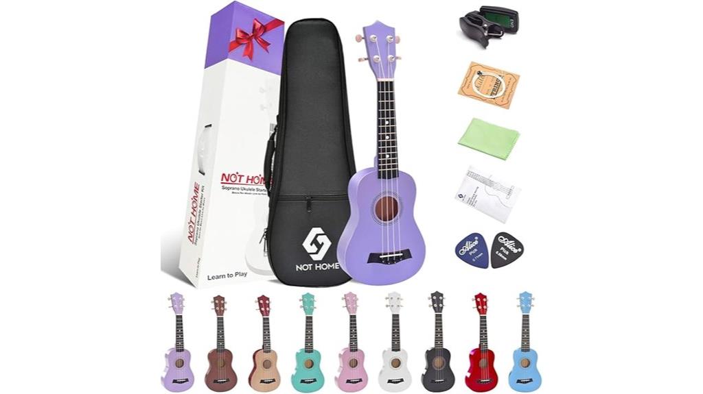 purple beginner ukulele pack