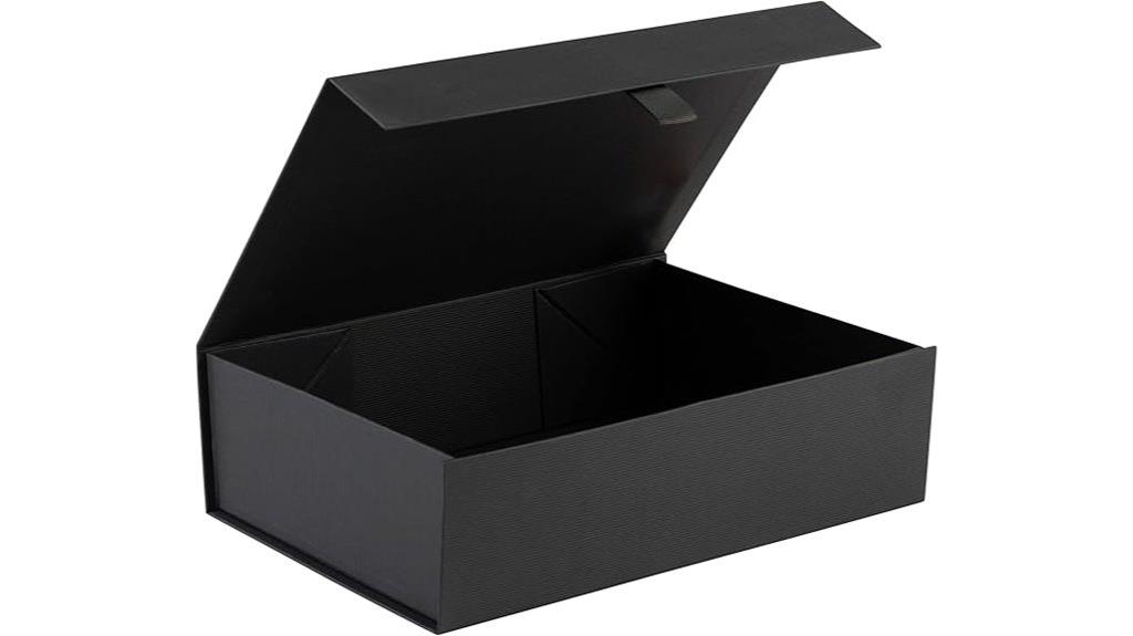 purple ribbed gift box