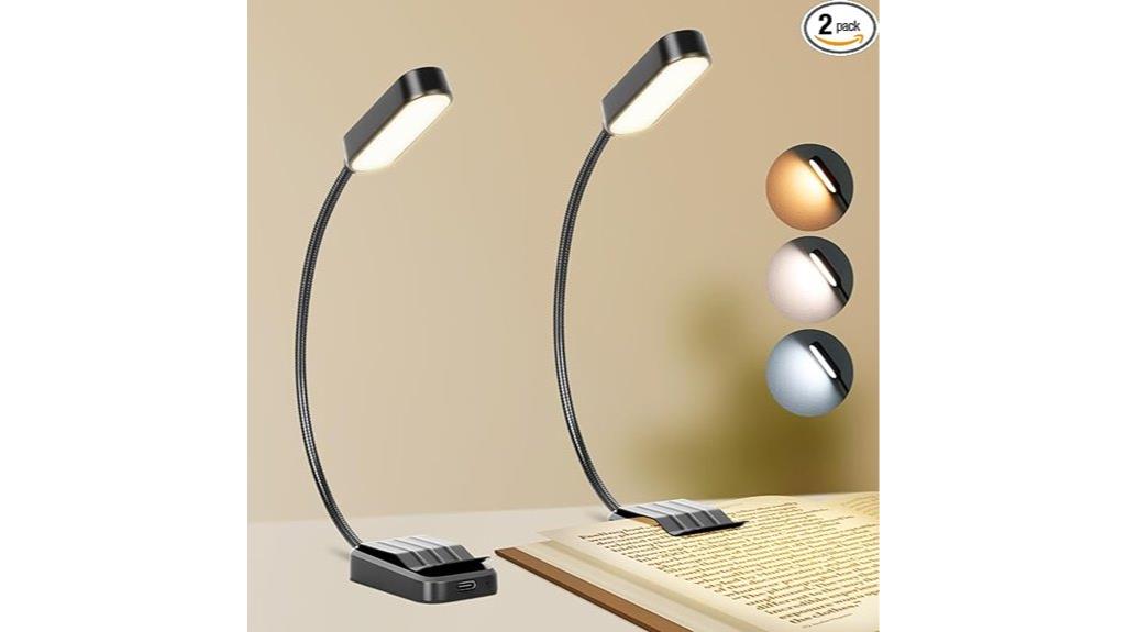 rechargeable dual book lights
