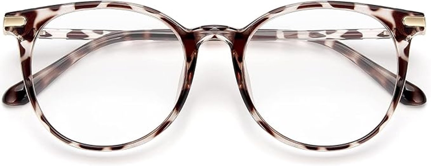 retro round blue light glasses