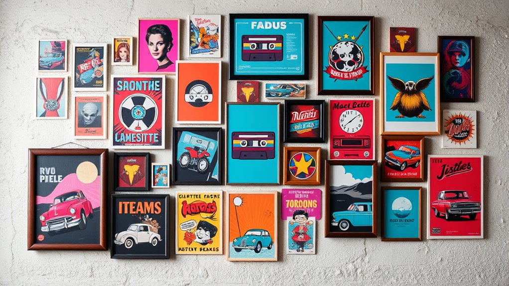 retro wall collage kits
