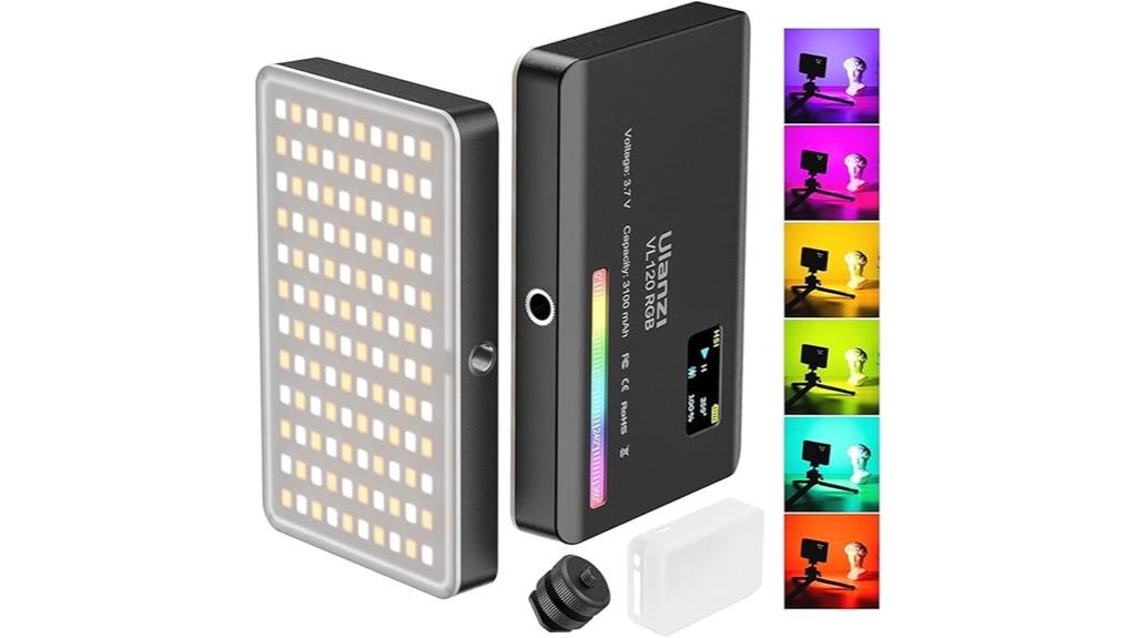 rgb video light battery