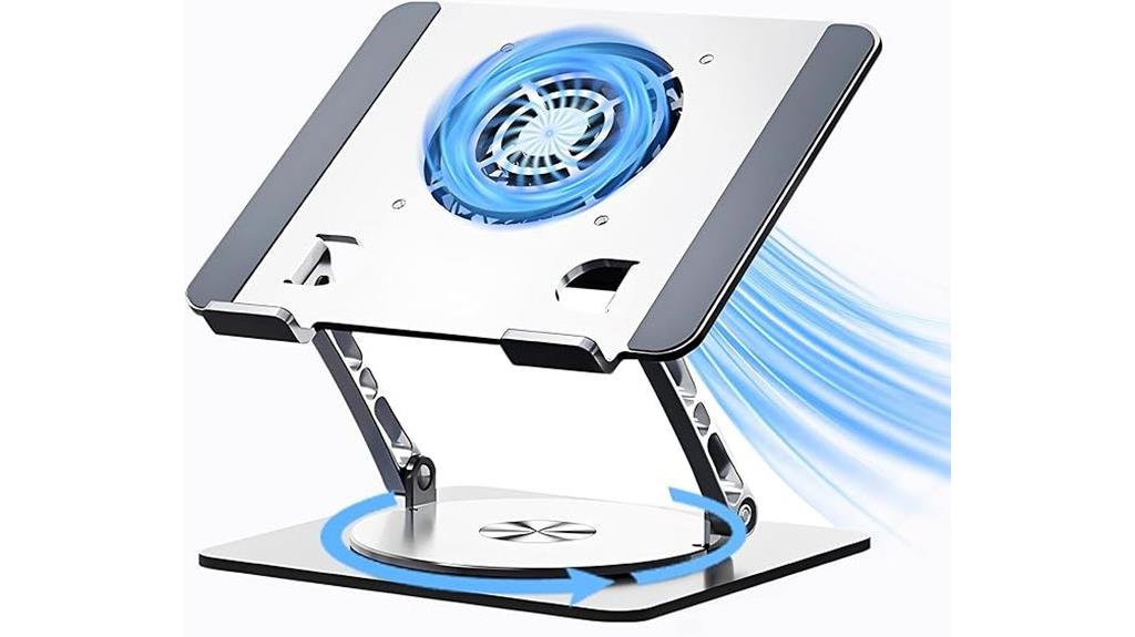 rotating laptop cooling stand