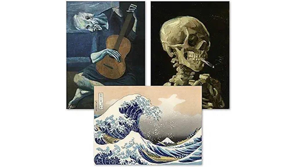 set of three art prints