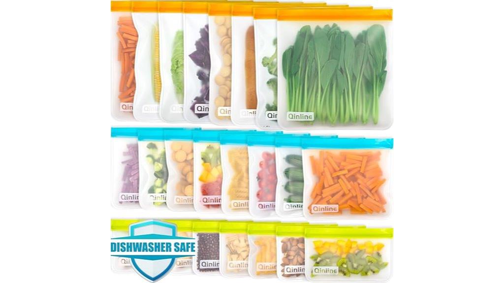 set of twenty four reusable bags